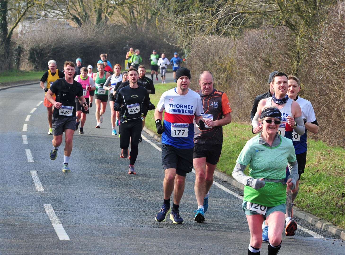 The race attracts runners from across the area, many preparing for a spring marathon