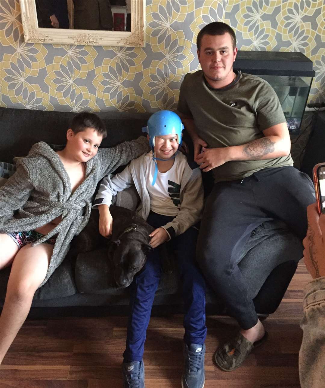 Jack with his brothers Lucas (left) Josh (right)