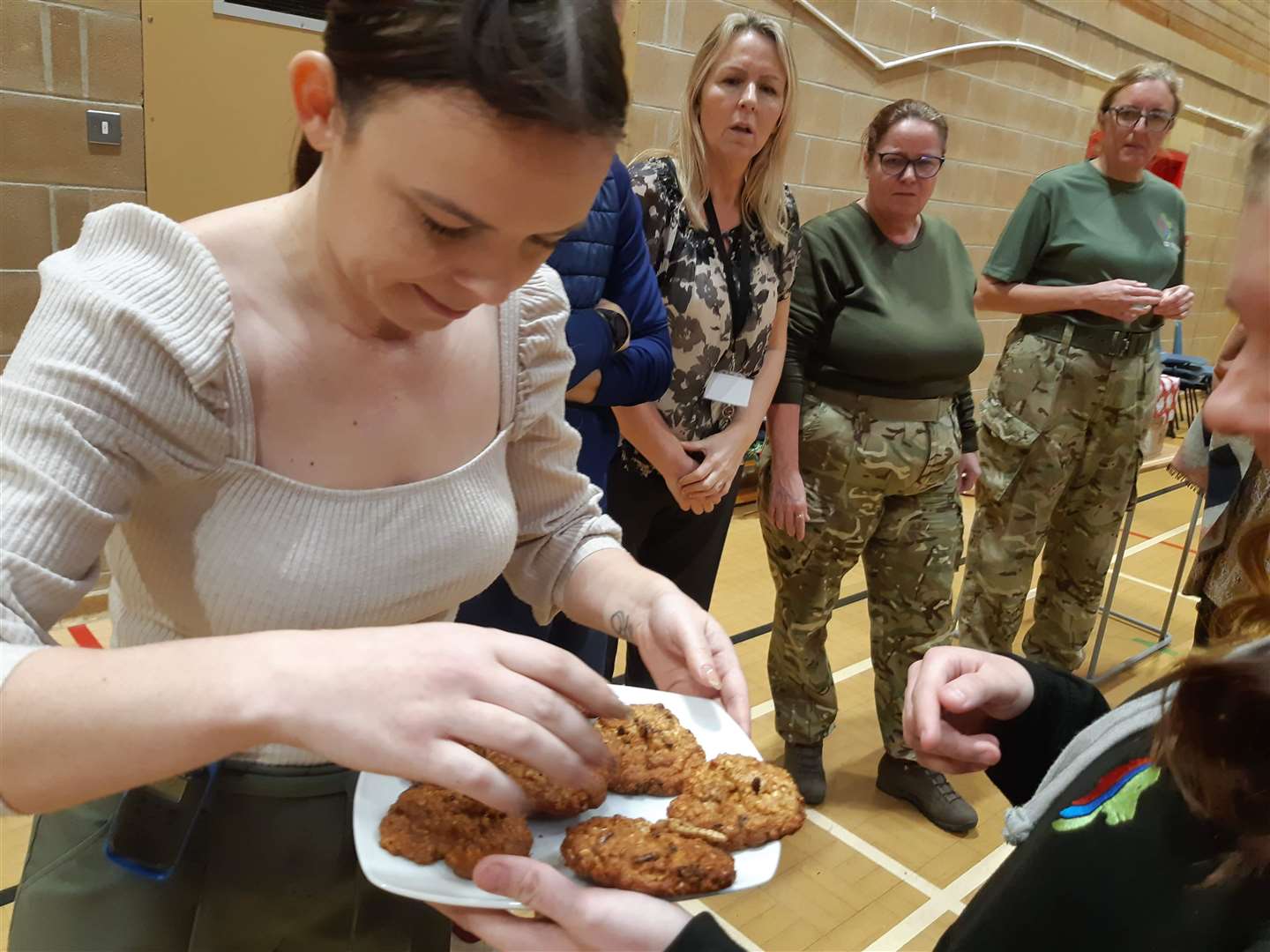 Danielle McCulloch prepares to tuck in