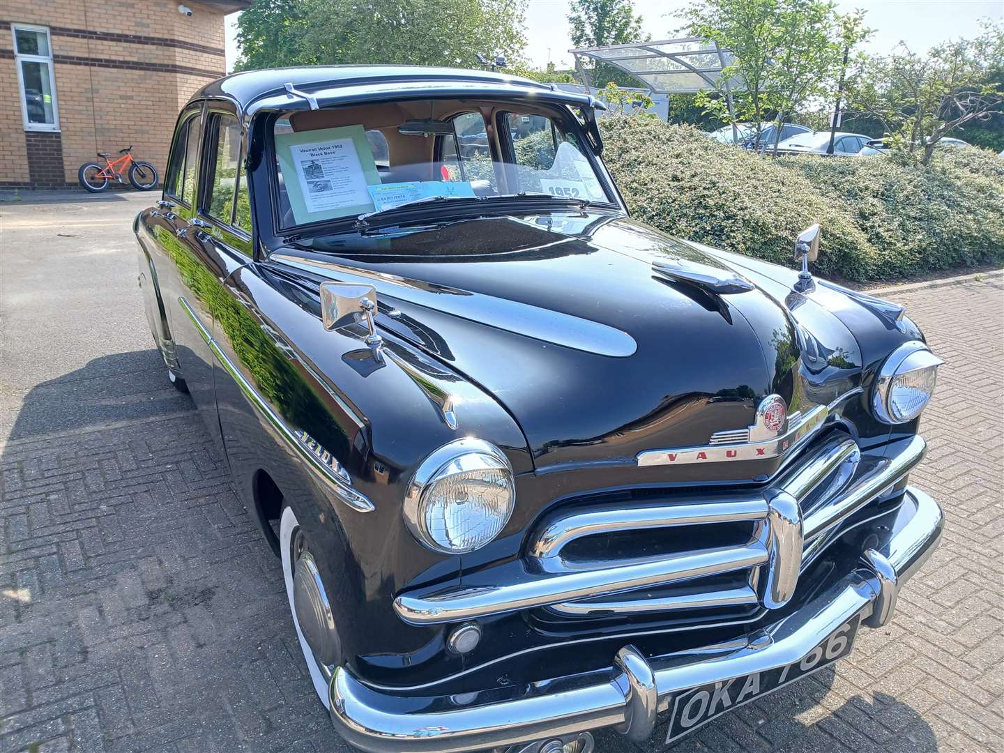 A 1952 Vauxhall Velox belonging to Market Deeping Model Railway Club founding member Don Day