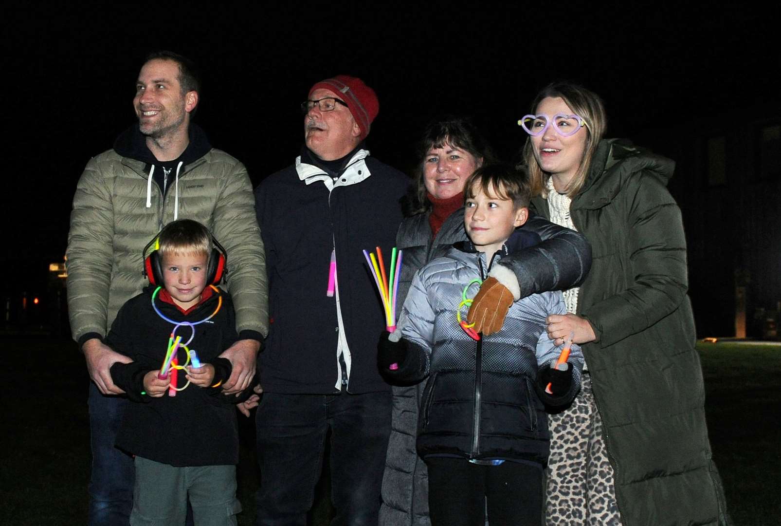 Families gathered to enjoy the displays. Photo: Chris Lowndes