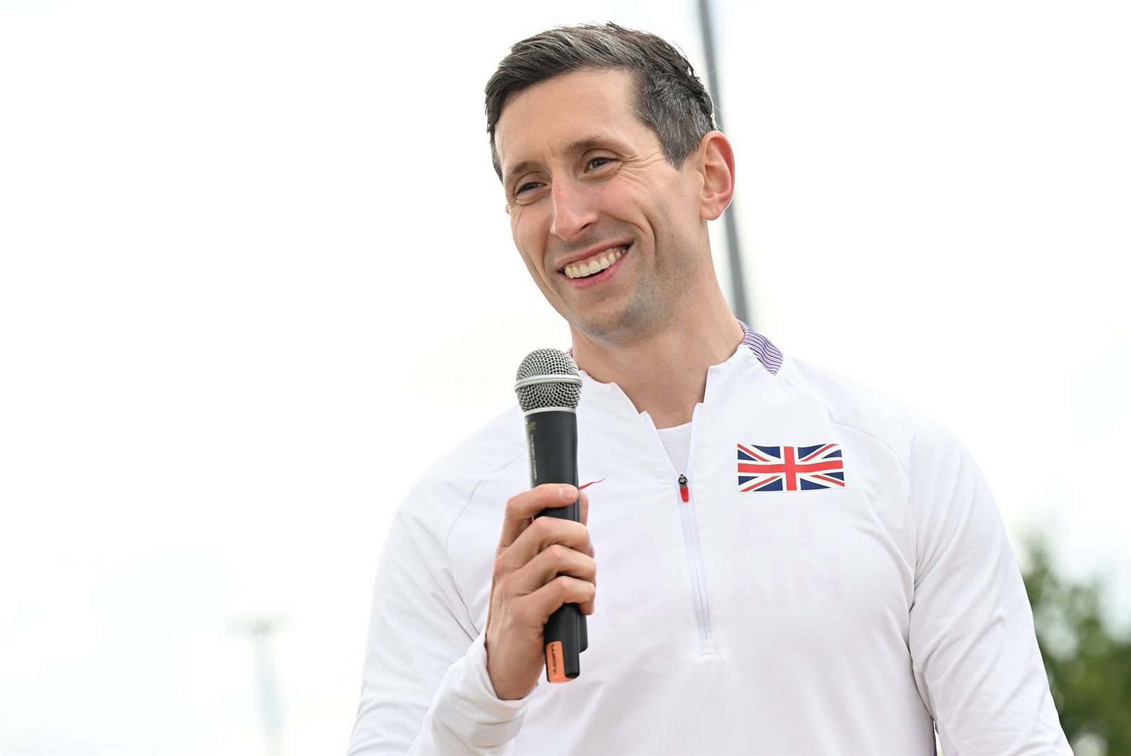 World champion Jonathan Broom-Edwards on day one of the Mini Olympics in Grantham.