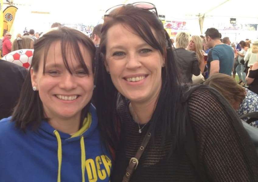 Heidi Rock (left) has signed up for the Fire Walking Experience in memory of her friend Charlotte Johnson. Photo by Colin Catchpole.