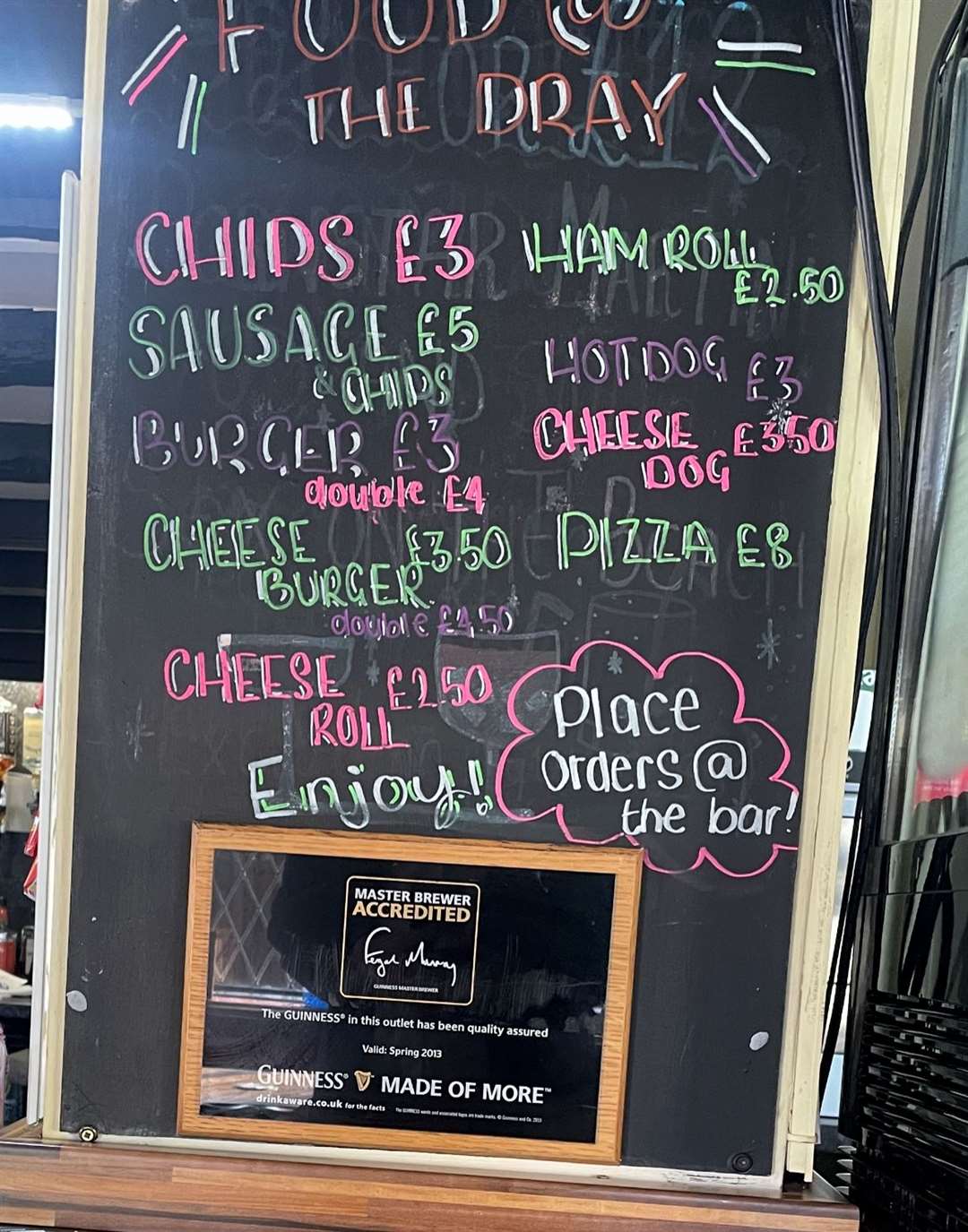 You could get a pint and a burger and still expect change from a tenner
