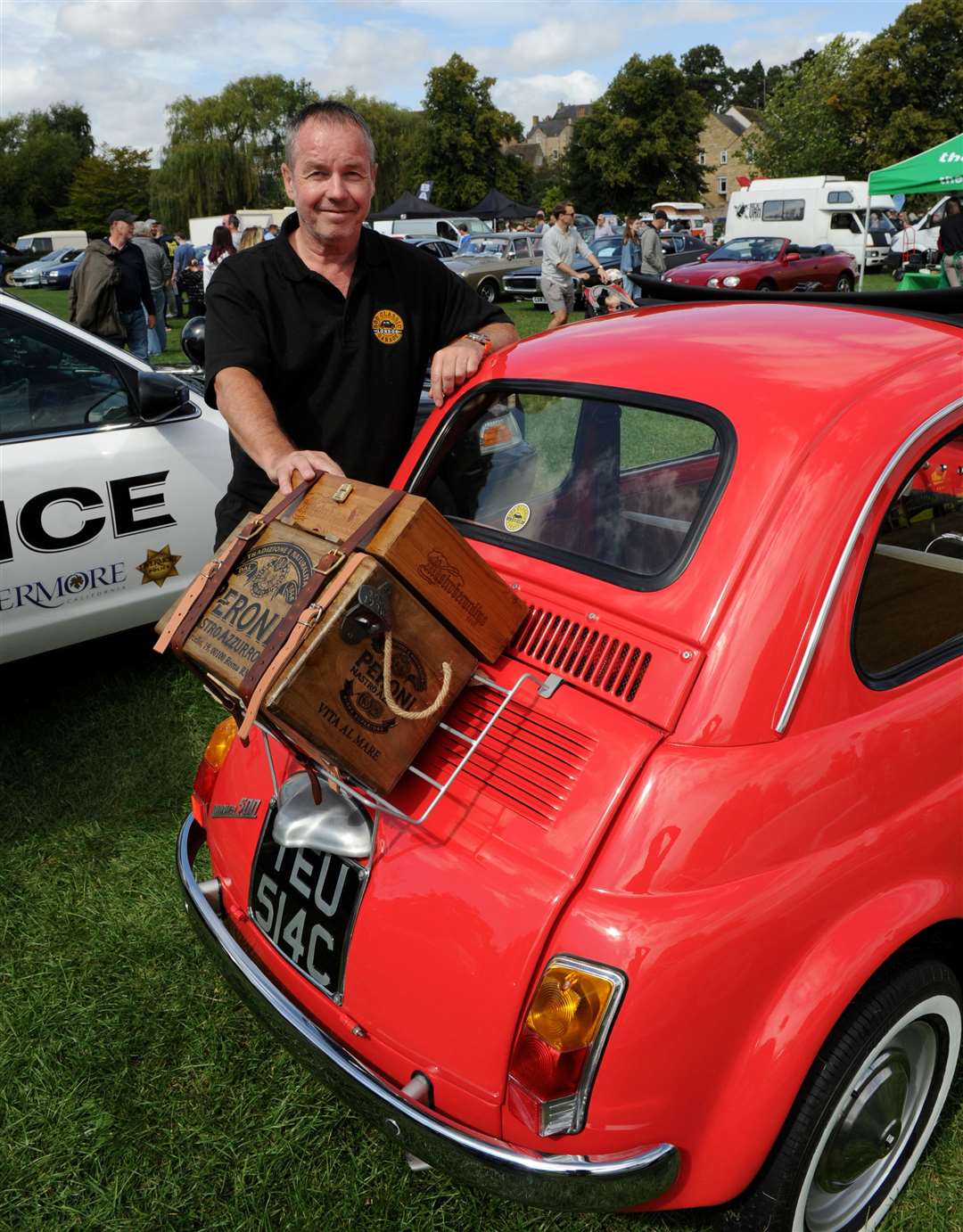 Paul Hannah and a Fiat 500. Photo: Chris Lowndes