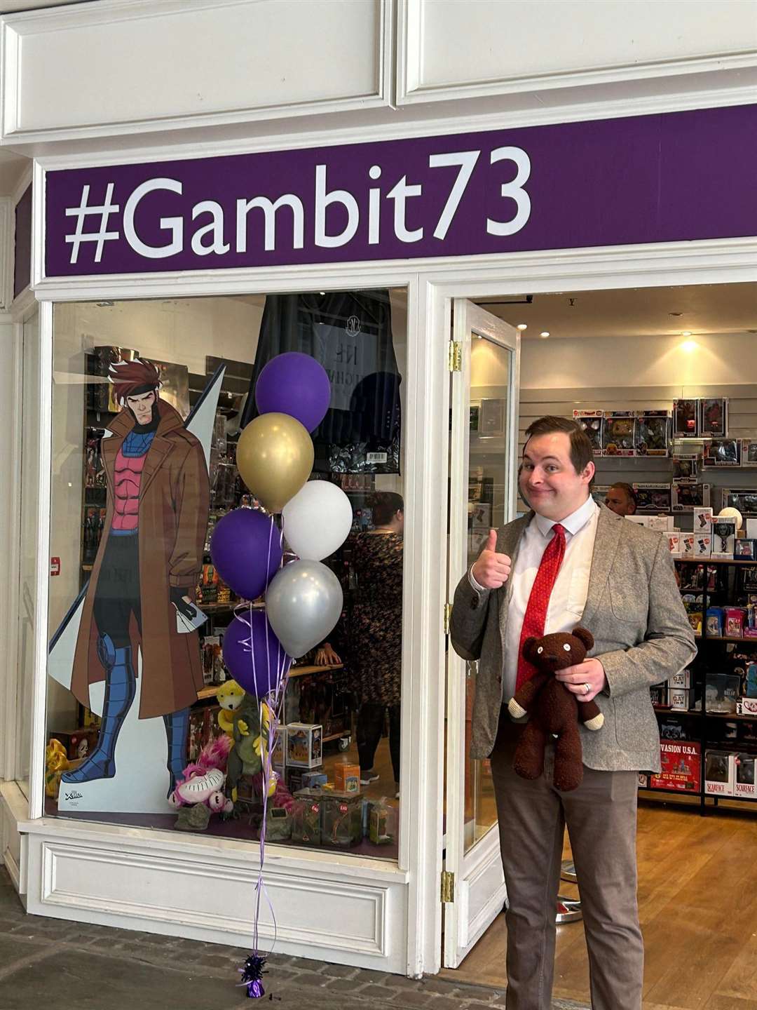 Grantham's Mr Bean visited the shop on bank holiday Monday (May 27).