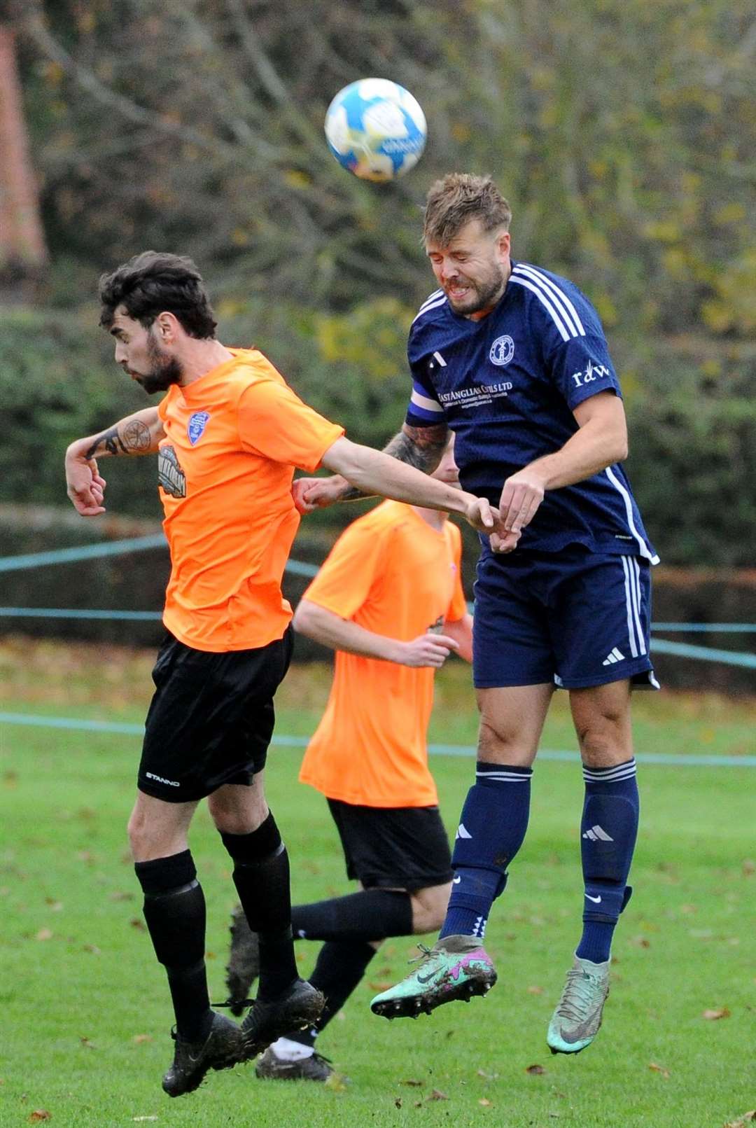 Lincolnshire Junior Cup action from Moulton Harrox's victory over Scotter United. Photo: Chris Lowndes