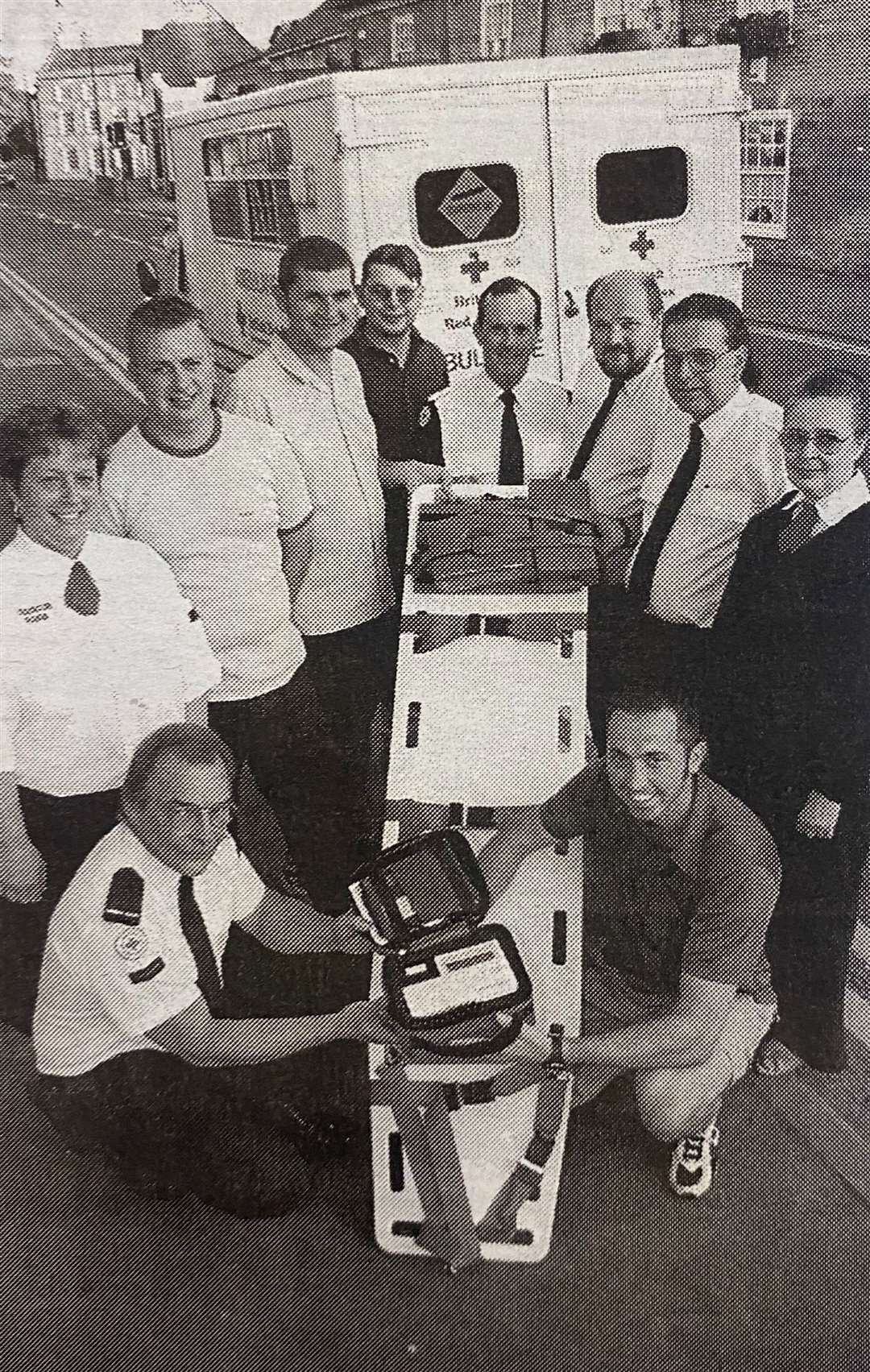 The rafters the Red Cross with the new equipment 25 years ago.