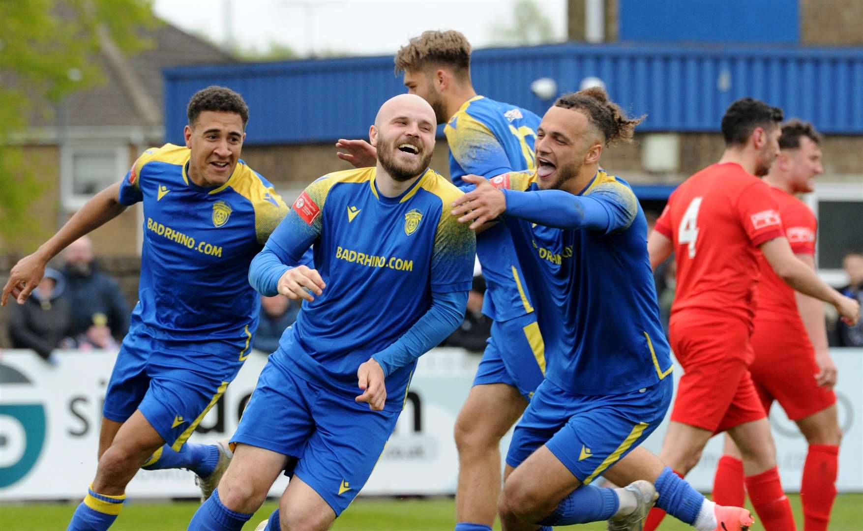 James Clifton races away to celebrate. Photo: Chris Lowndes