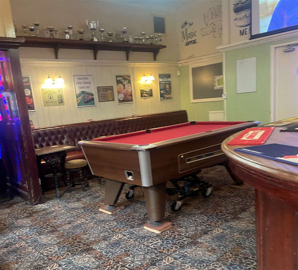 The pool room started off lively