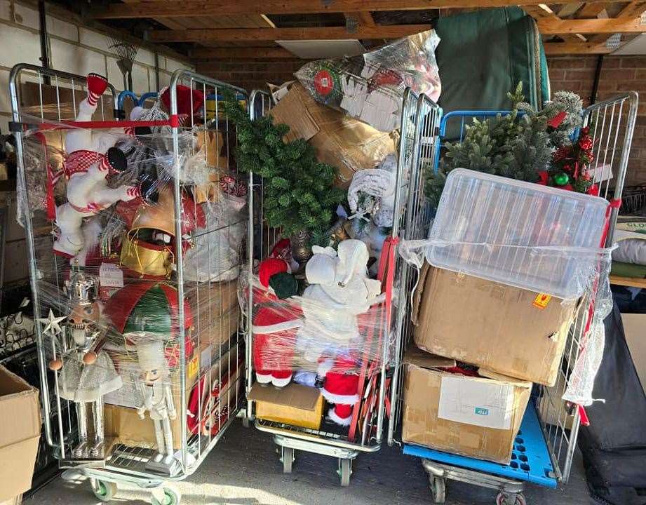 Crystal and her husband collected four trolleys worth of donations from Home Bargains in Liverpool