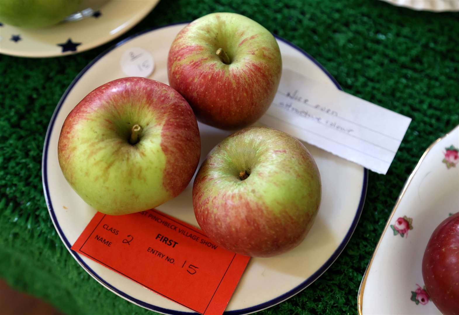 One of the winners in the fruit and vegetable contest