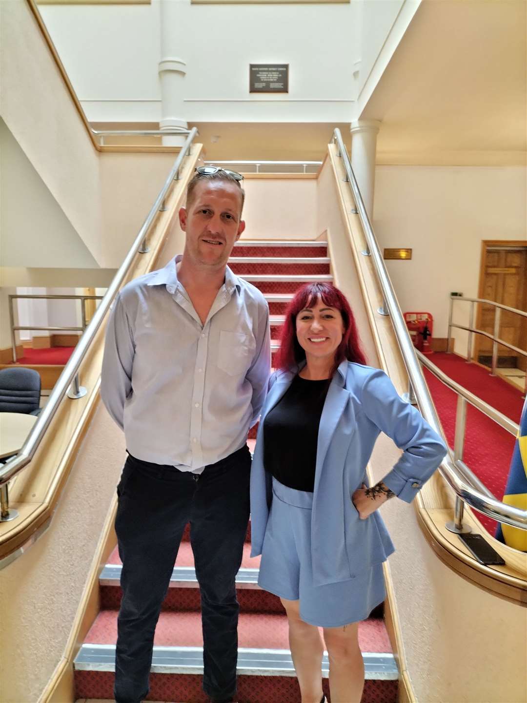 Swingathon organisers Matthew Cole (left) and Kerry Voellner (right) in 2023.