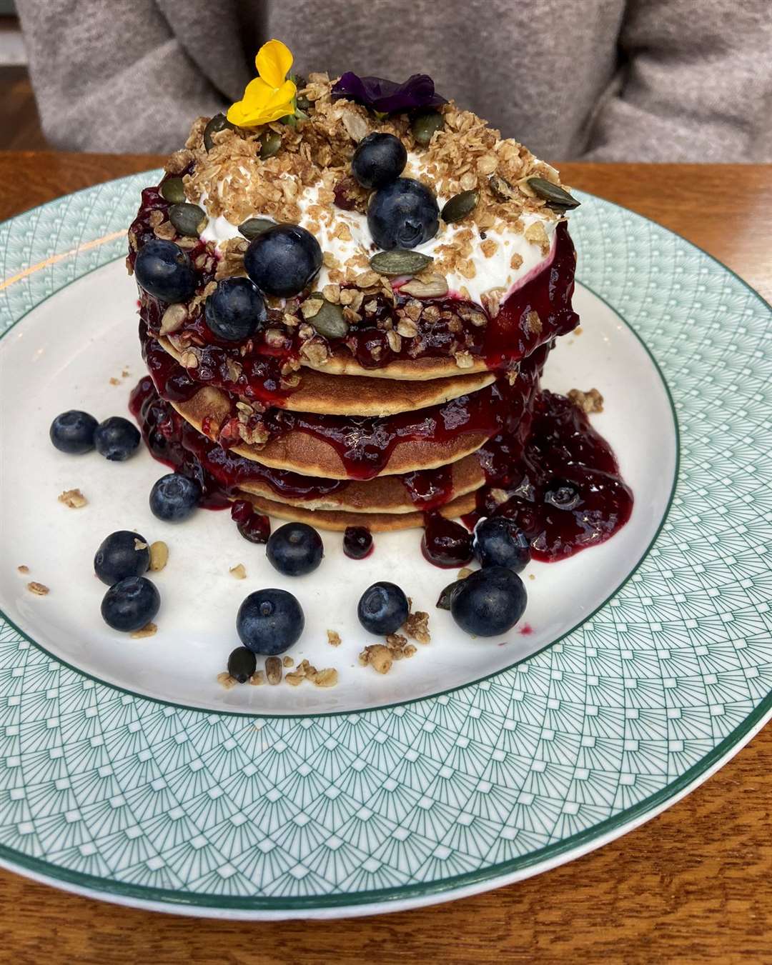 Berry pancakes at the Cosy Club in Stamford