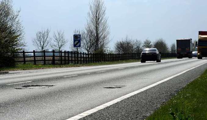 Pot holes have been appearing on the A16 between Cowbit and Crowland since the stretch of road opened in 2010