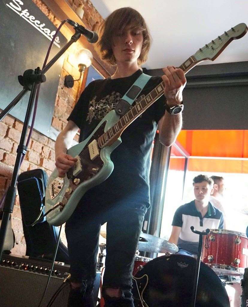 Penguinz guitarist Patrick Walsh, with brother Harry on drums