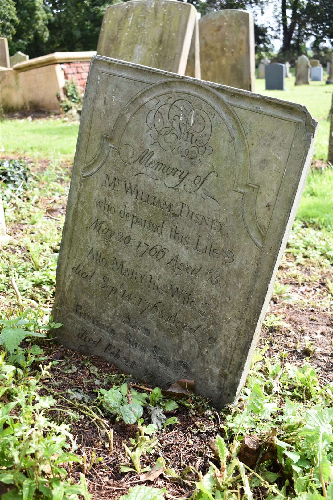The Disneys' grave in Quadring churchyard (15017148)