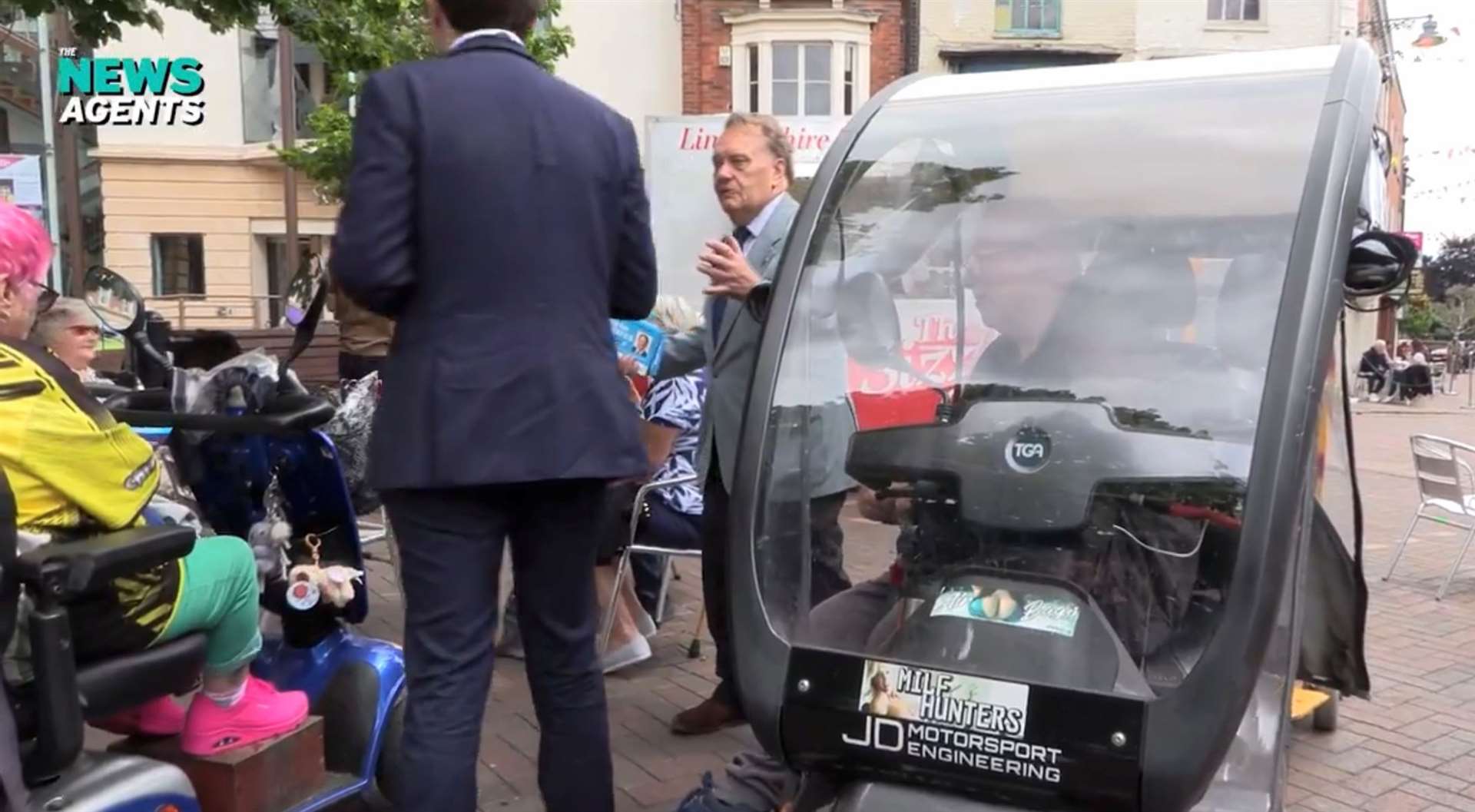 The man in the mobility scooter was grateful for the help he'd received from Sir John Hayes in the past