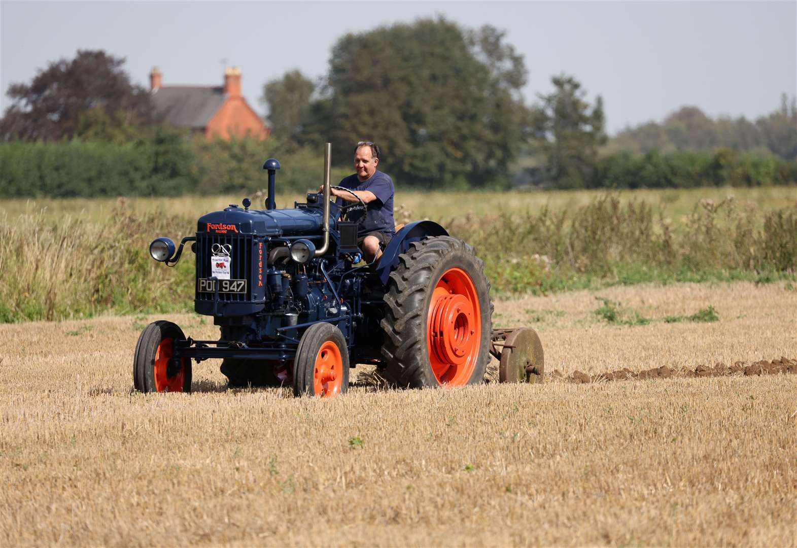 Geoff Brereton prepares for the ploughing