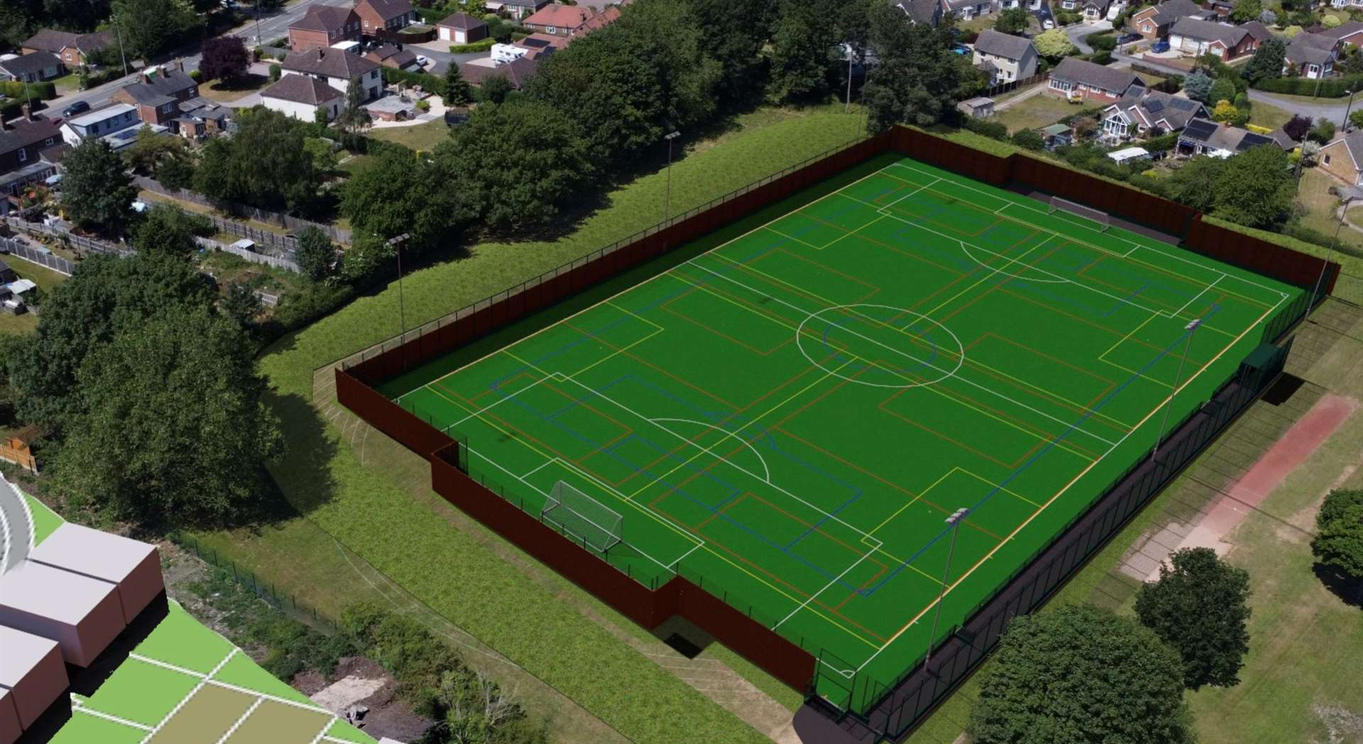 What the proposed 3G football pitch could look like