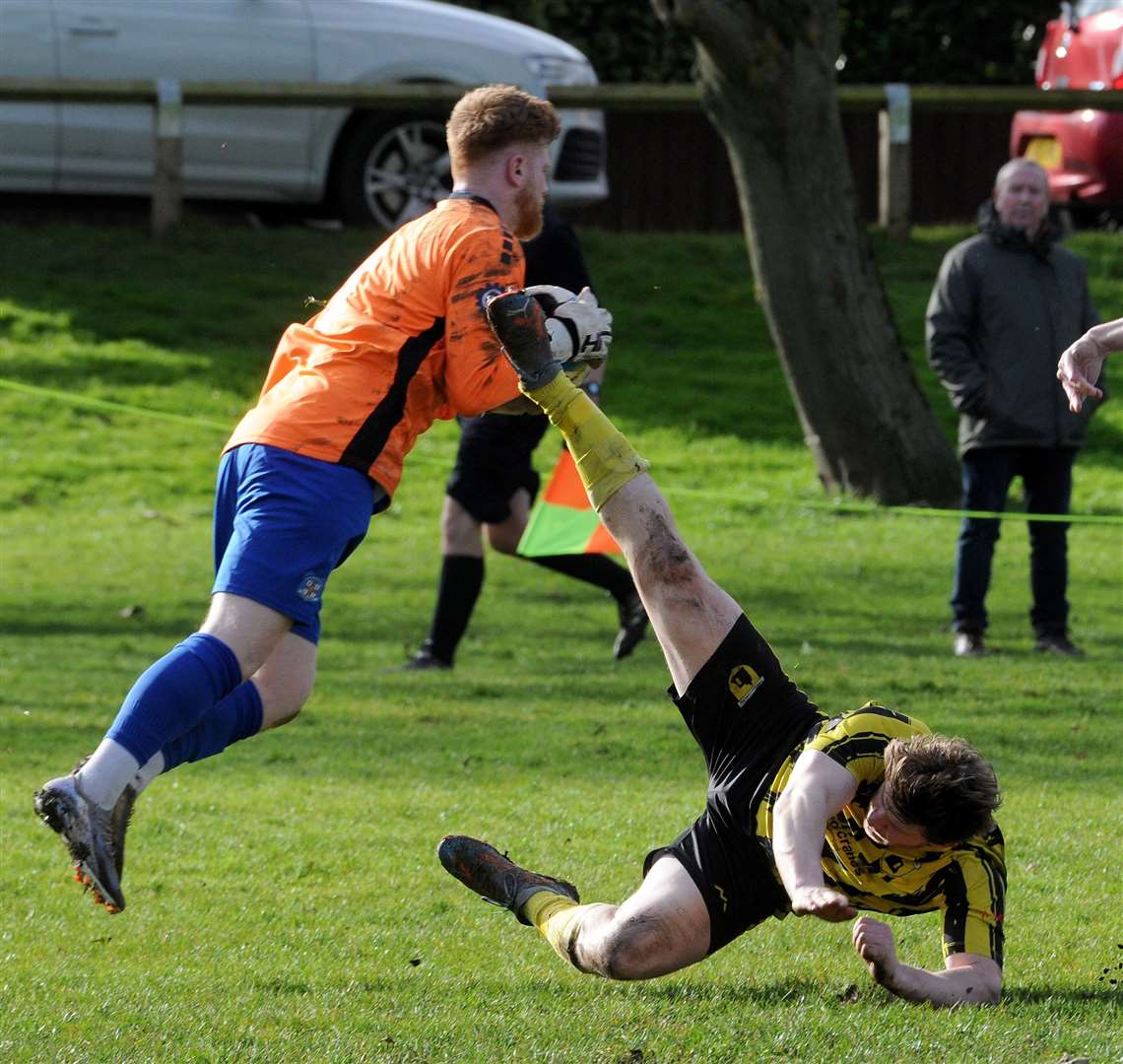 Crowland were beaten by Ruston Sports in their Lincolnshire Junior Cup semi-final. Photo: Chris Lowndes
