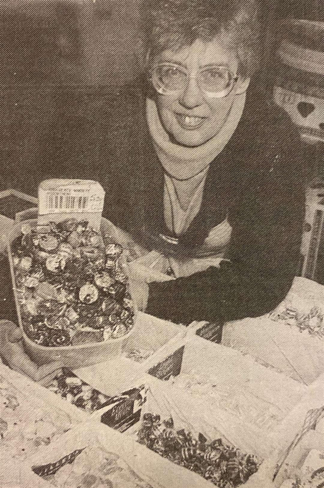 Isabel Jackson, who said goodbye to her sweet stall after 30 years, 25 years ago.