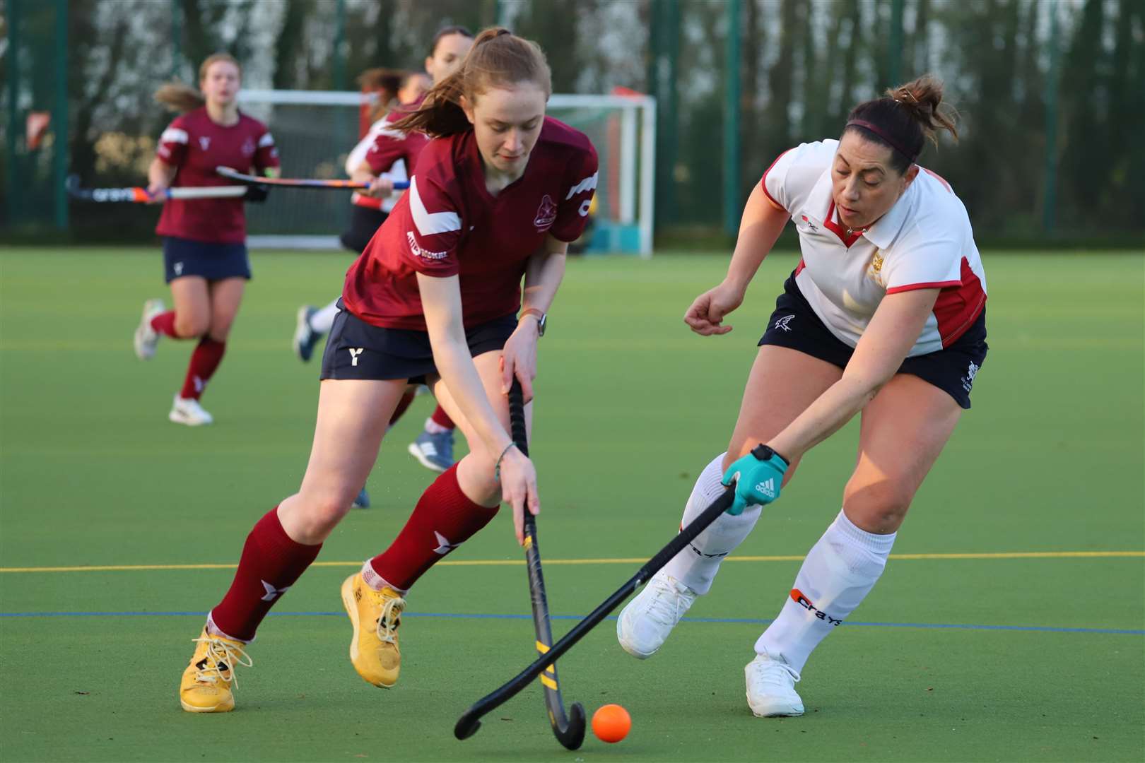 Action from Spalding ladies' home defeat to City of Peterborough. Photo: Nigel Cookson