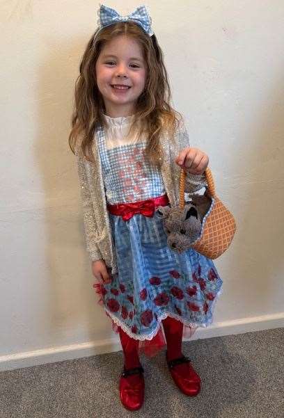 Aria-Grace Gregson, five, as Dorothy for Brooke Hill Academy Oakham