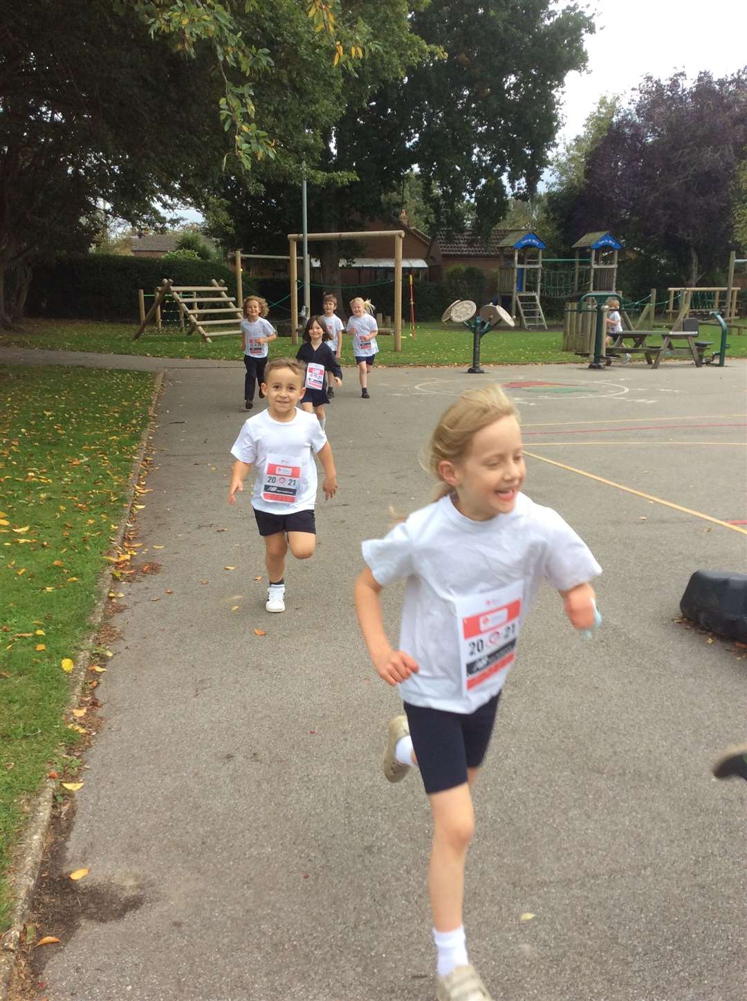 Young runners at Tydd St Mary School