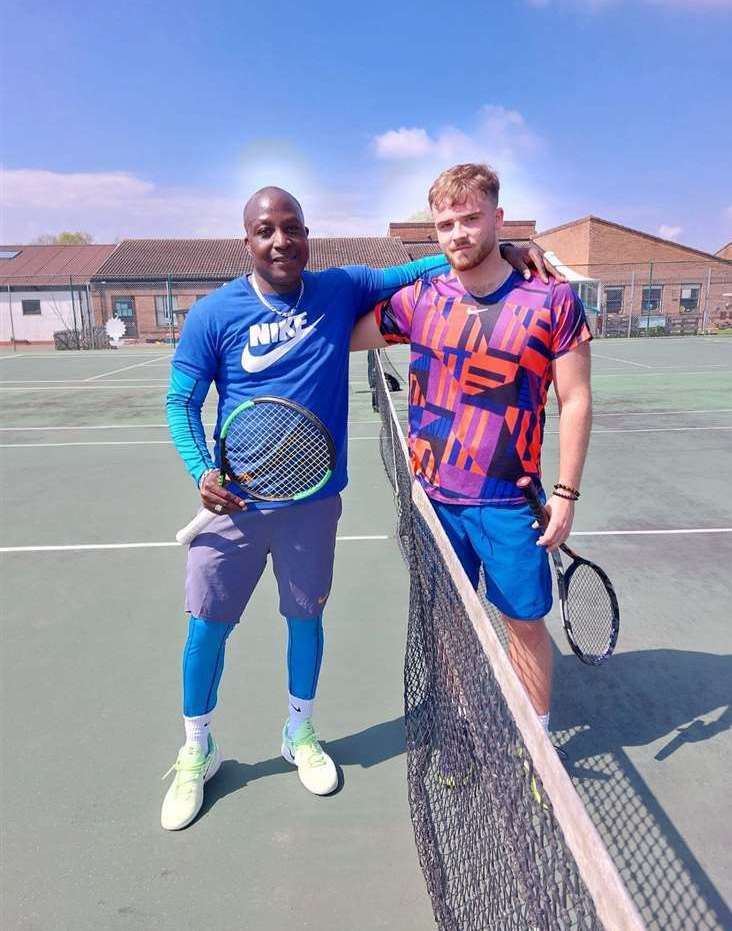 Enoch Annan, head coach and Hayden Bingham, assistant coach, Spalding Tennis Club. PHOTO: SUBMITTED