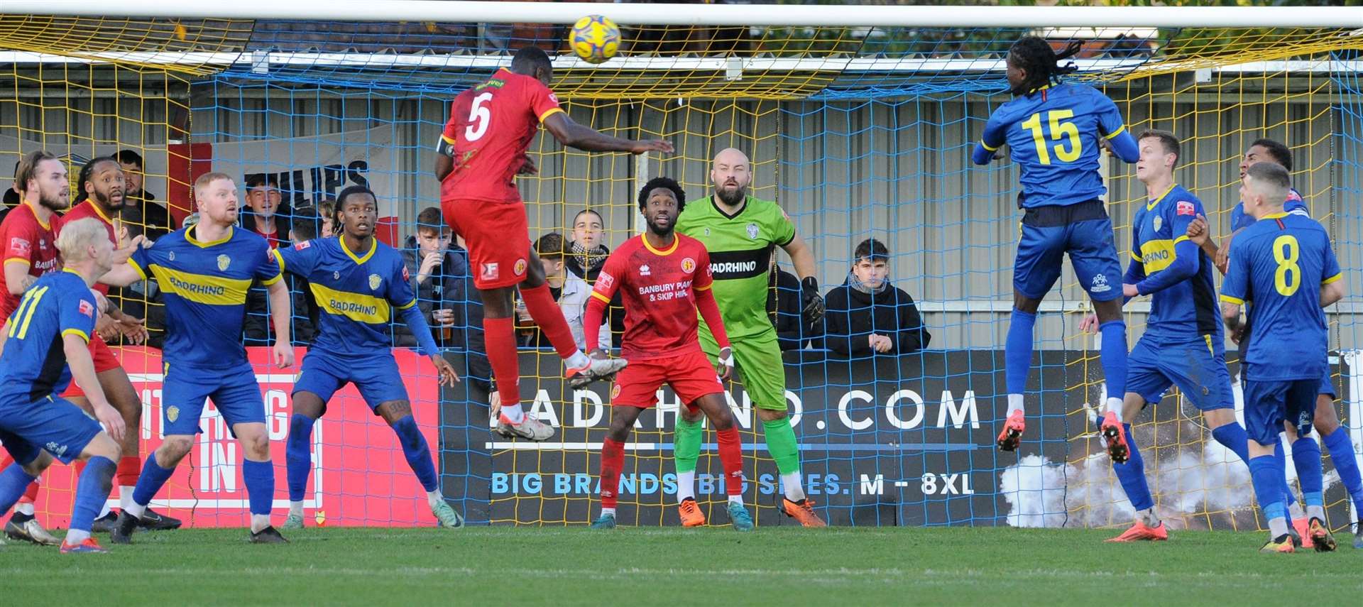 Action from Spalding's home win against Banbury. Photo: Chris Lowndes