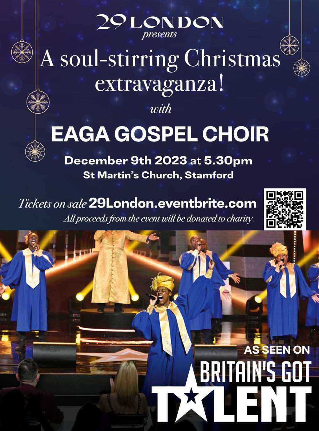 Proceeds from the concert will go to two charities, including Stamford Foodbank