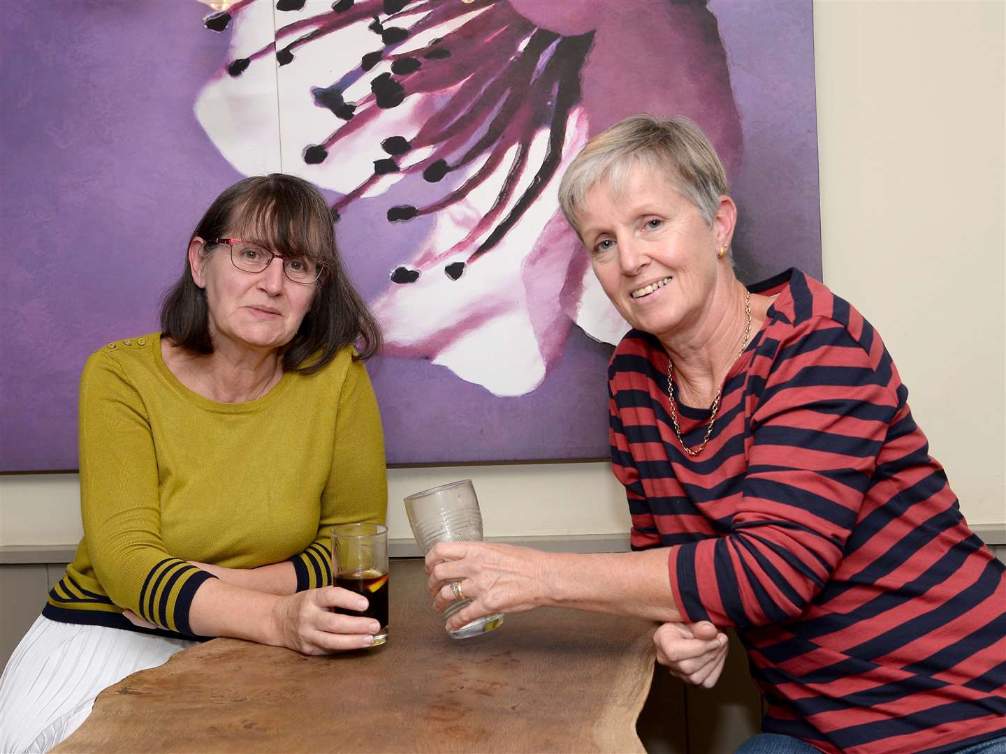 Alan Wood's sisters Janice Wood and Sylvia Allett toast their brother on the 10th anniversary of his murder. Photo: David Pearson