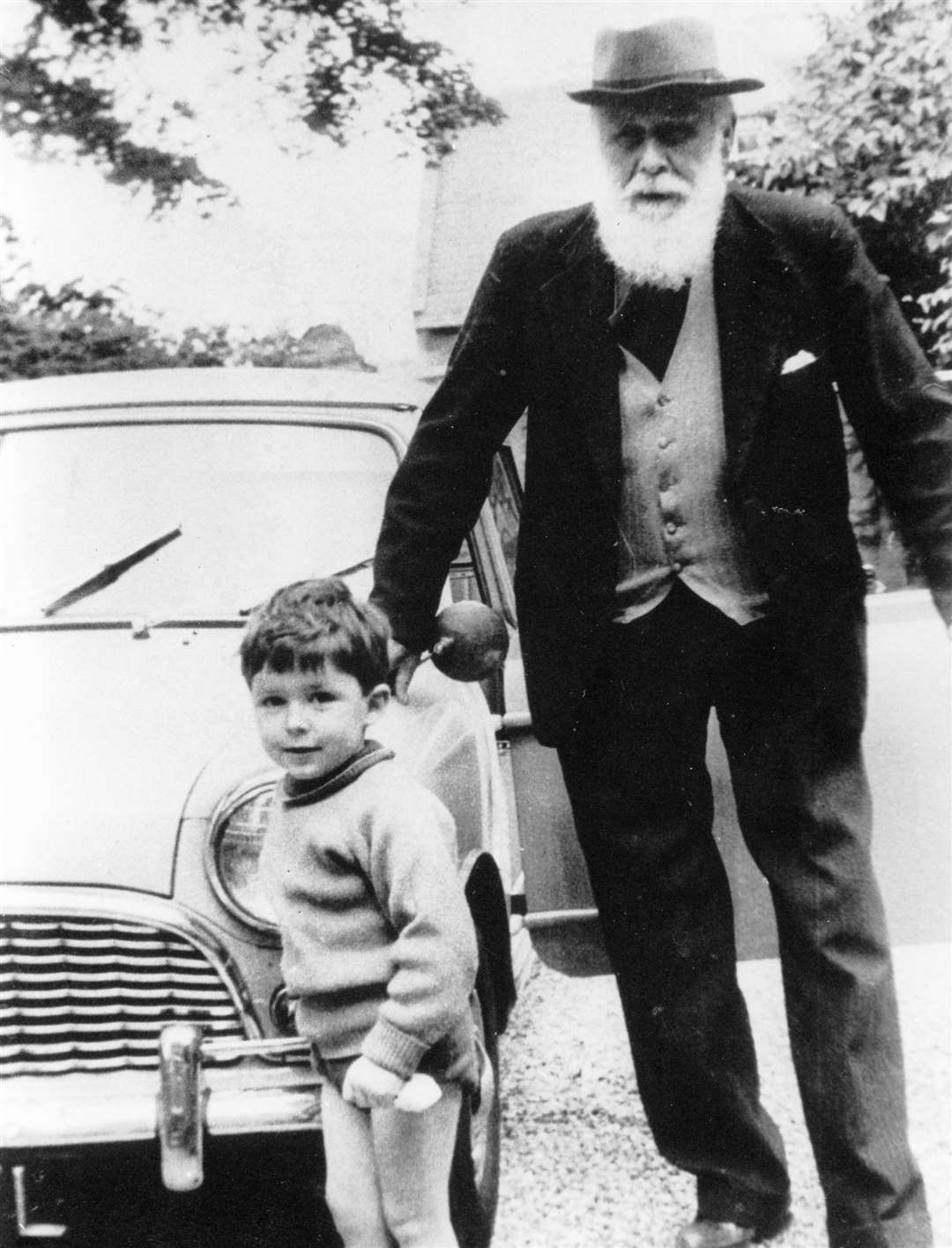 Ben with his grandfather, pictured in Stamford in 1965
