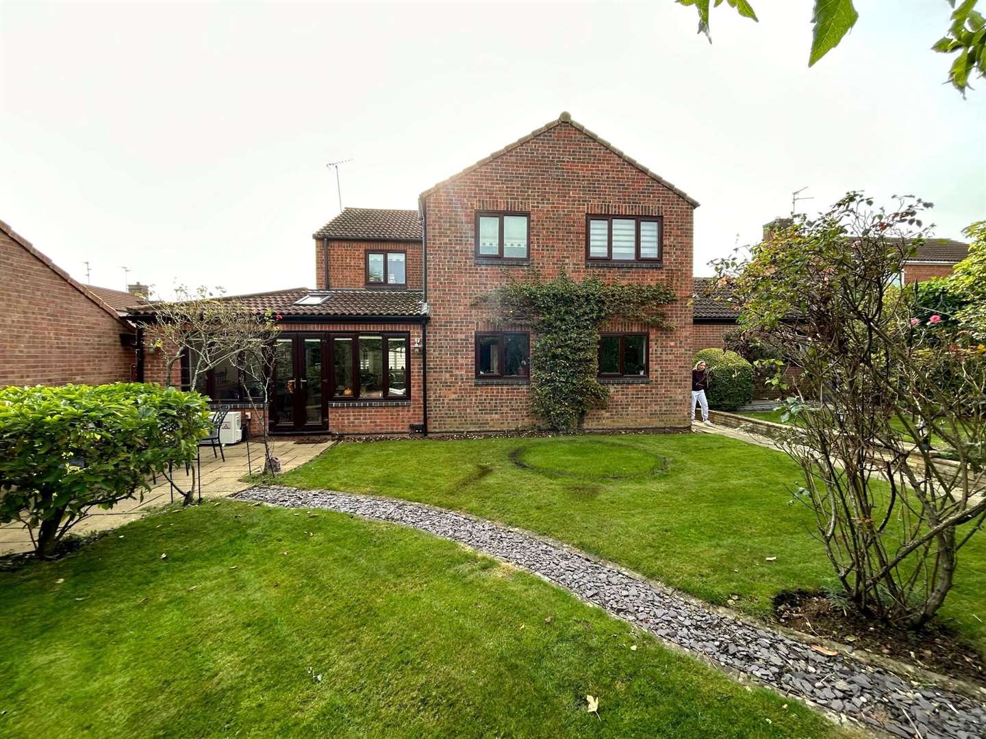 The rear of the property