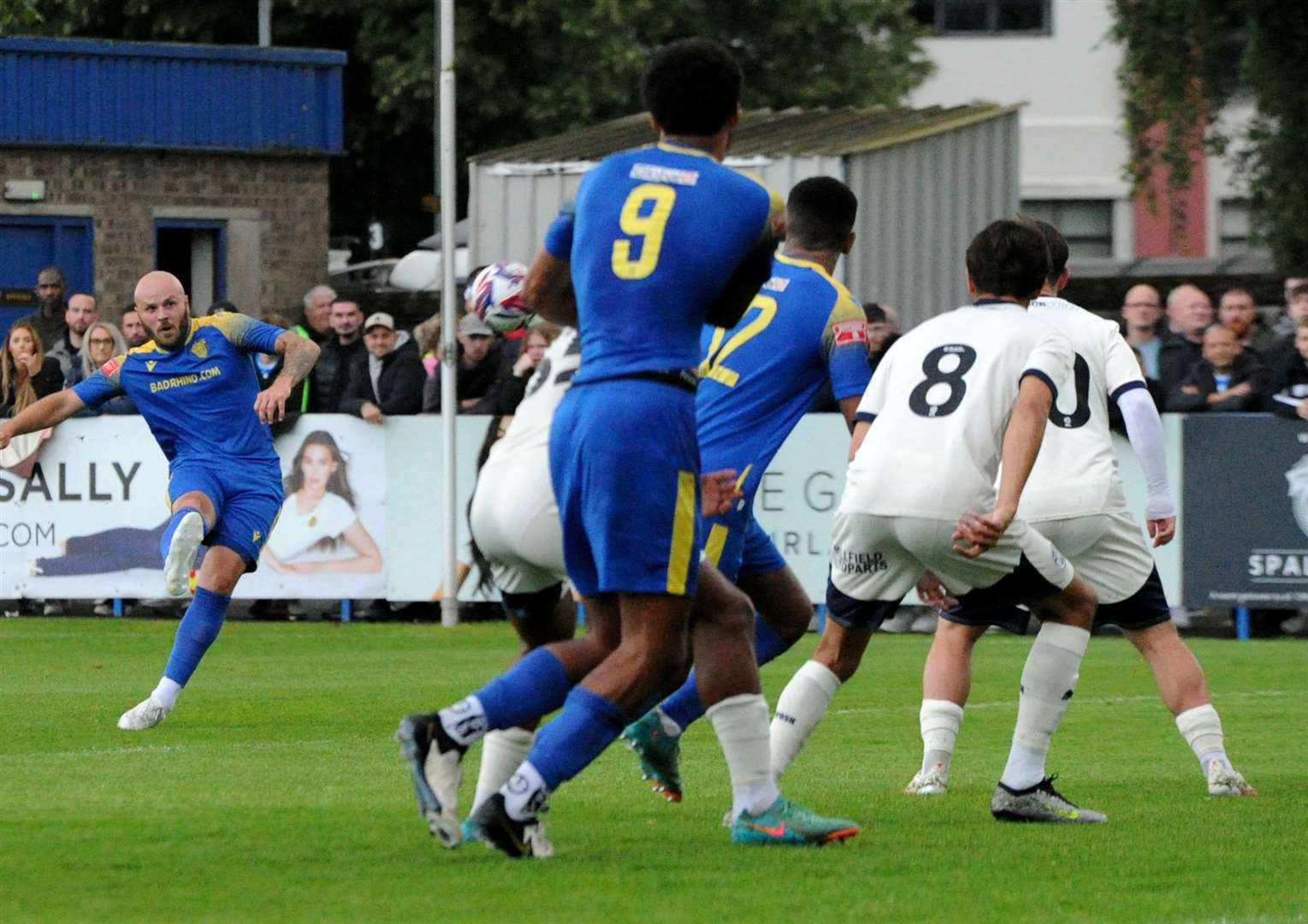 Action from Spalding's pre-season friendly with Peterborough United. Photo: Chris Lowndes