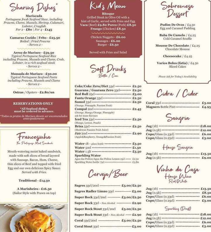 The sizzling menu