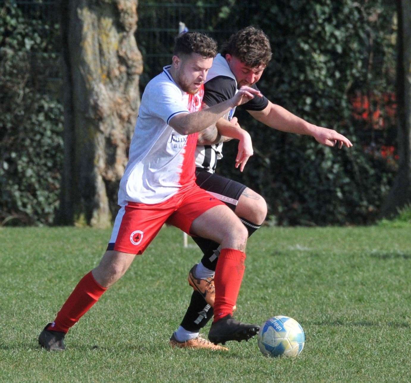 Action from South Lincs Swifts' home defeat to Wittering in Division Three of the Peterborough League. Photo: Chris Lowndes