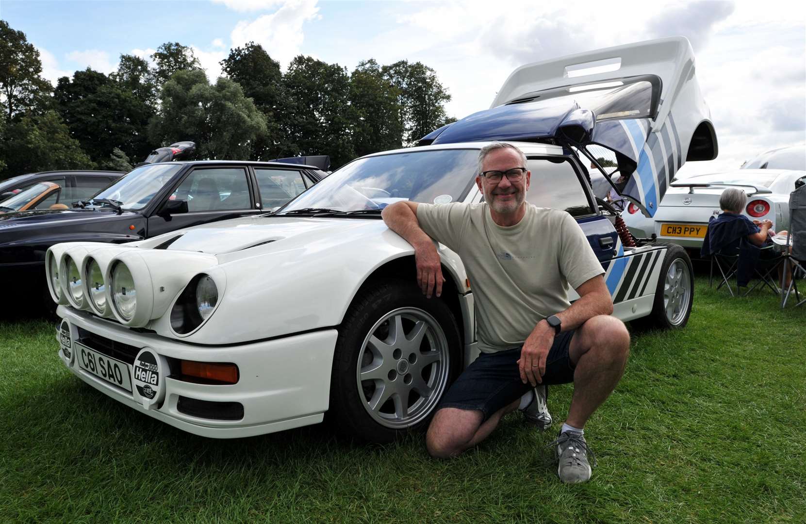 Ian Horn from Oakham with his Ford Escort RS200. Photo: Chris Lowndes