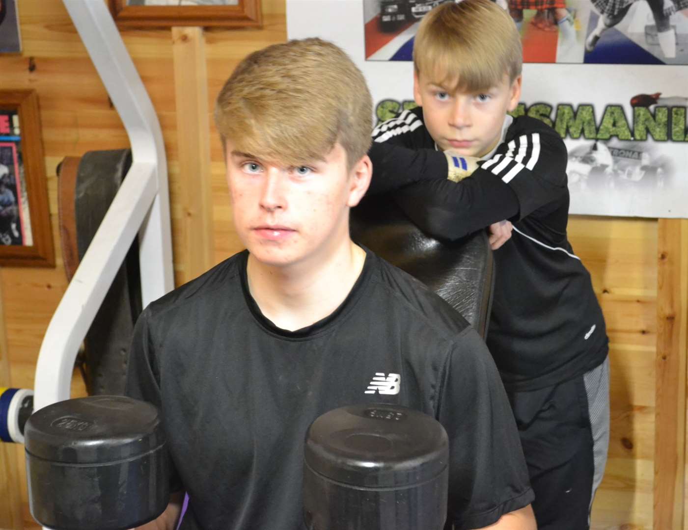 Donovan and Lawson Capes during one of their winter training sessions. Photo supplied.