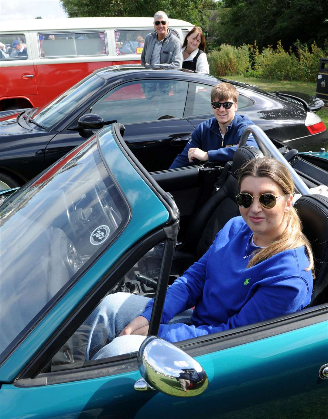 Laura, Liam, Norman and Karen Frith from Fotheringhay. Photo: Chris Lowndes