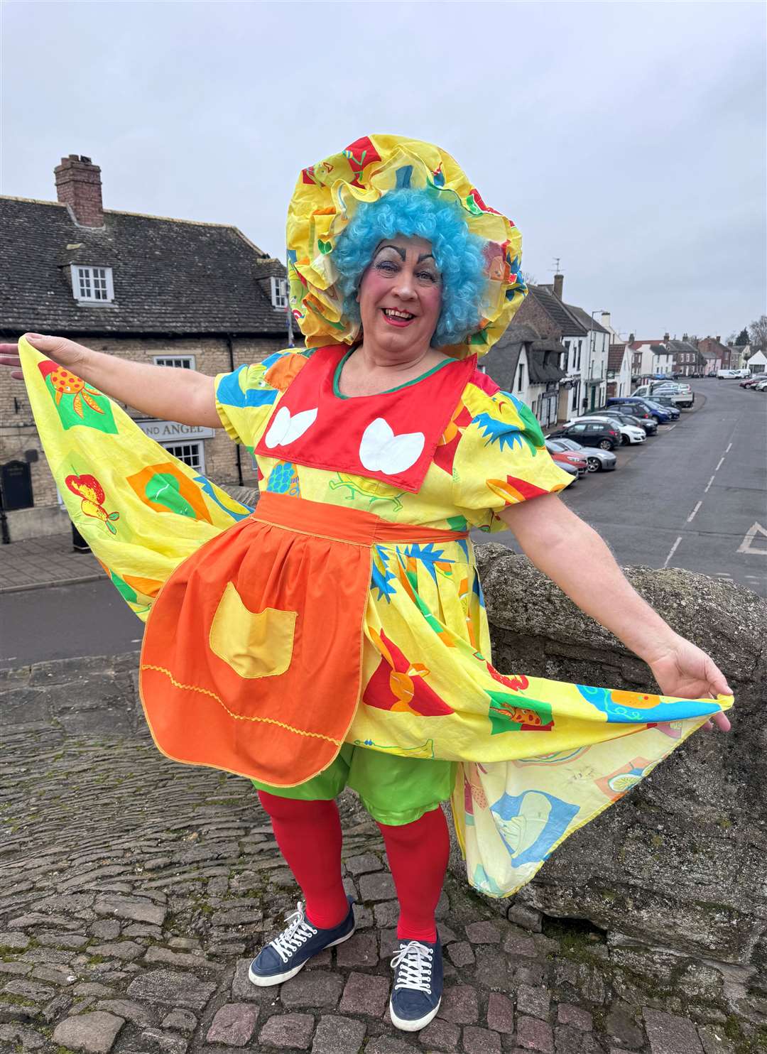 The pantomime cast have been spreading the word in the community