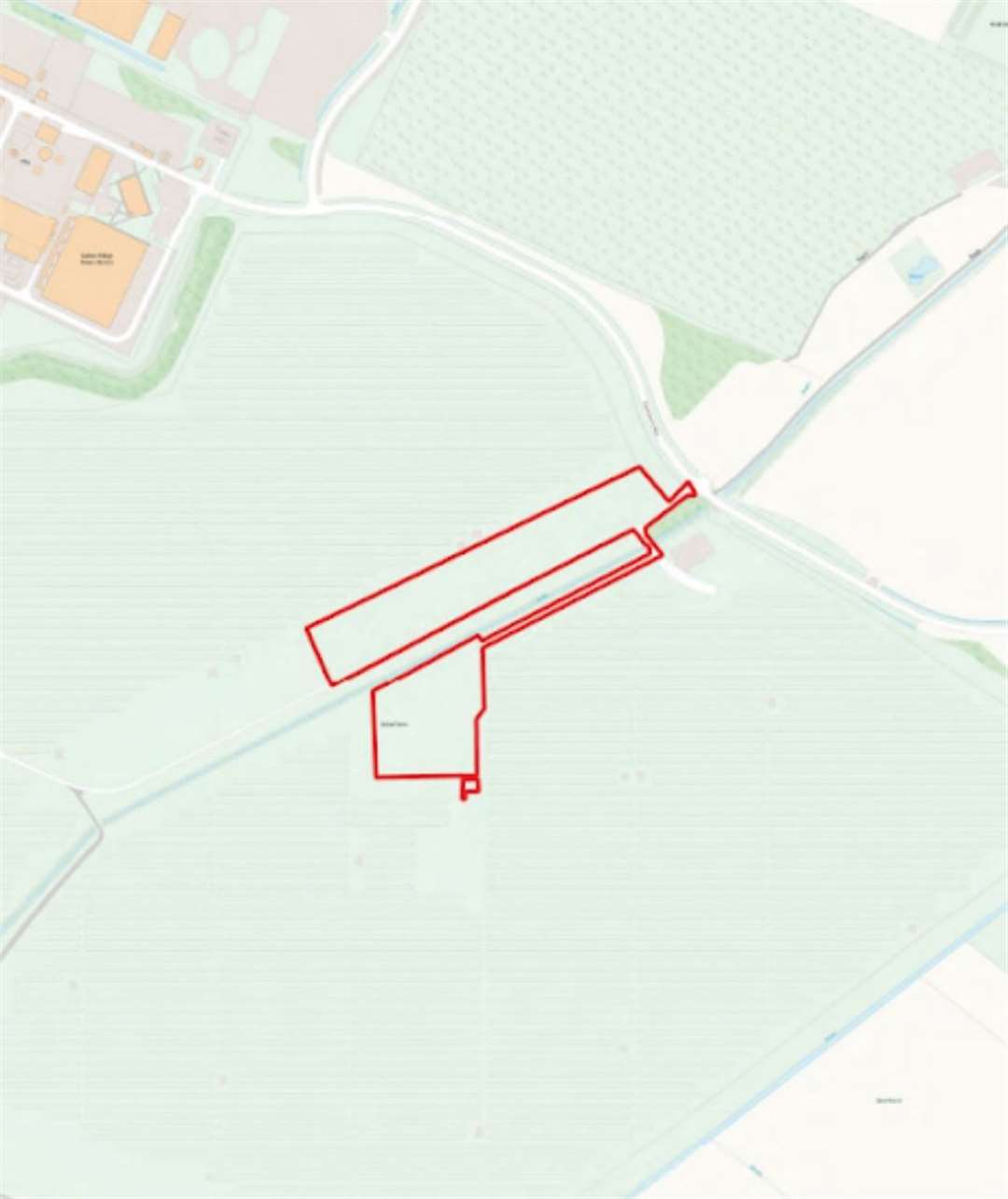 The site location at Sutton Bridge Solar Farm