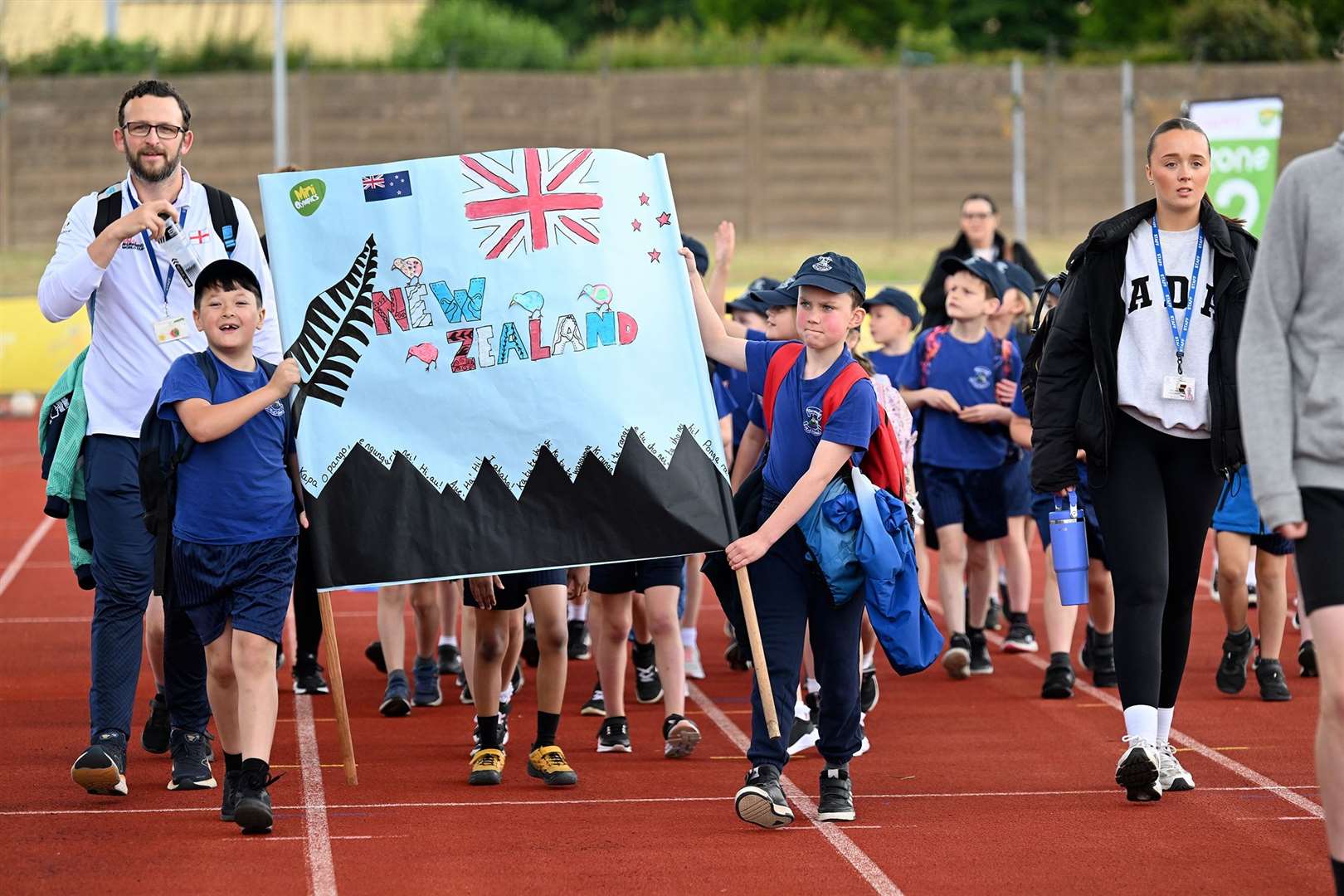 One Grantham school representing New Zealand on day one.