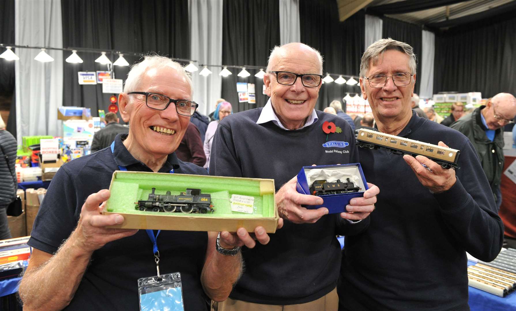 Steve Peasey, David Rae and Graham Bulmire of Spalding Model Railway Club (60536373)