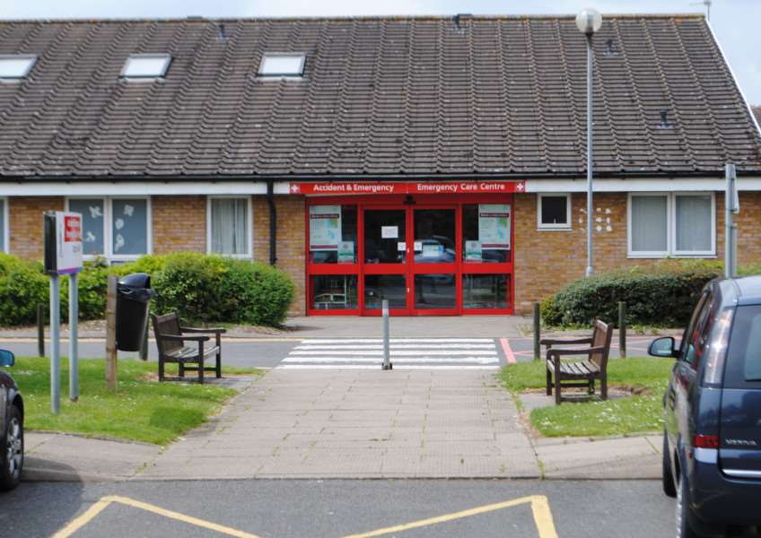 The accident and emergency department at Grantham Hospital.