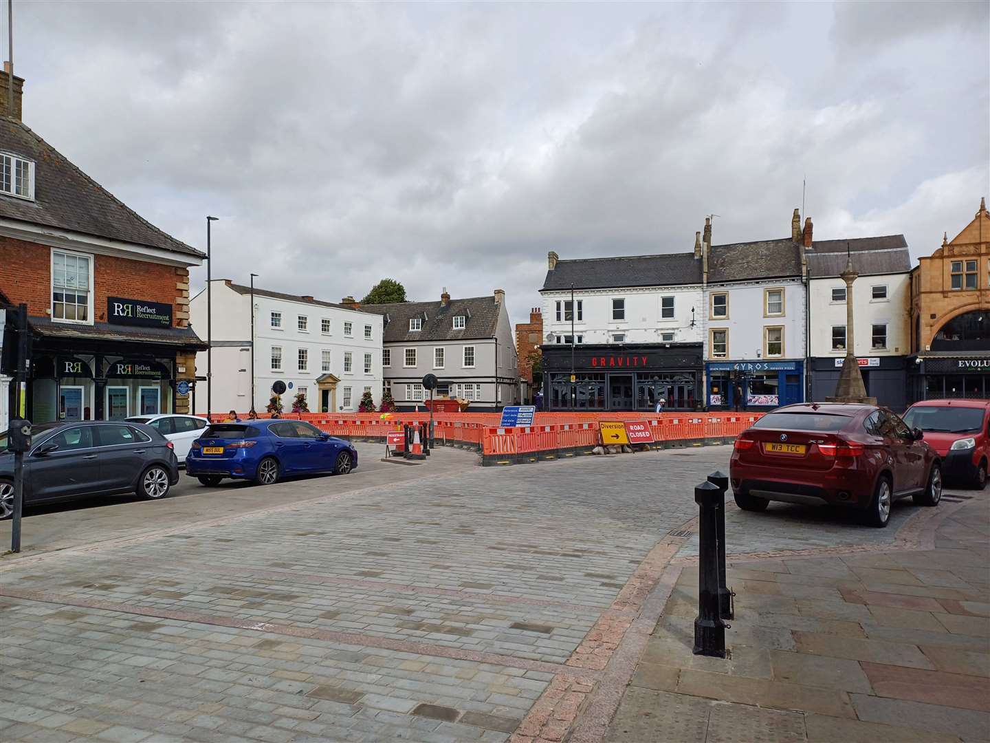 The Market Place works have been delayed by supplier issues. Photo: Daniel Jaines