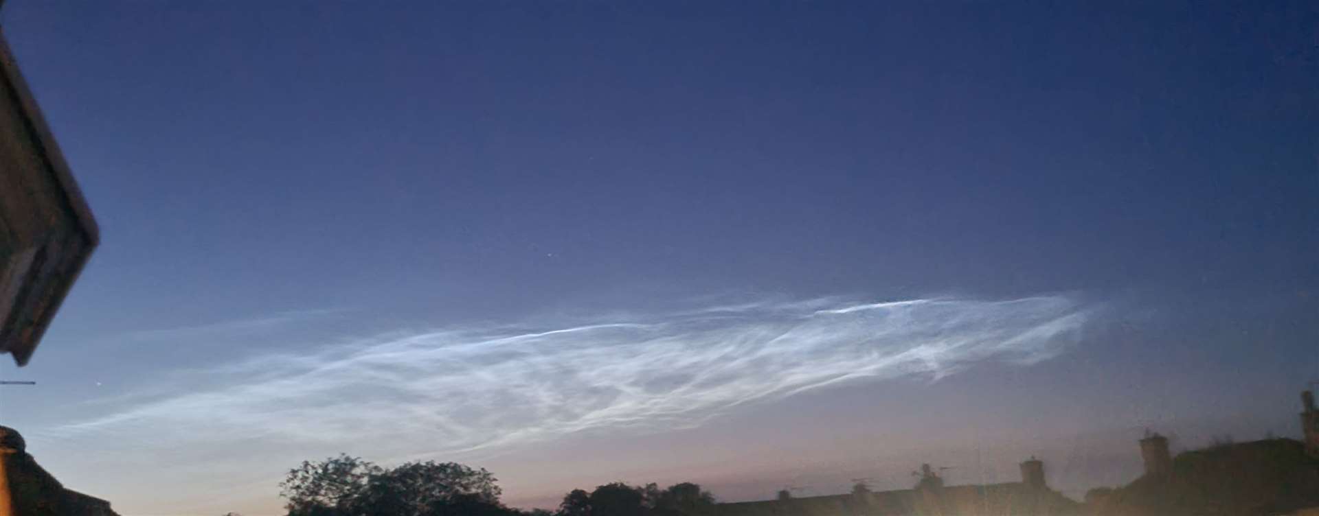 Karen Denyer-Radford took this photo of the noctilucent clouds in Lincoln