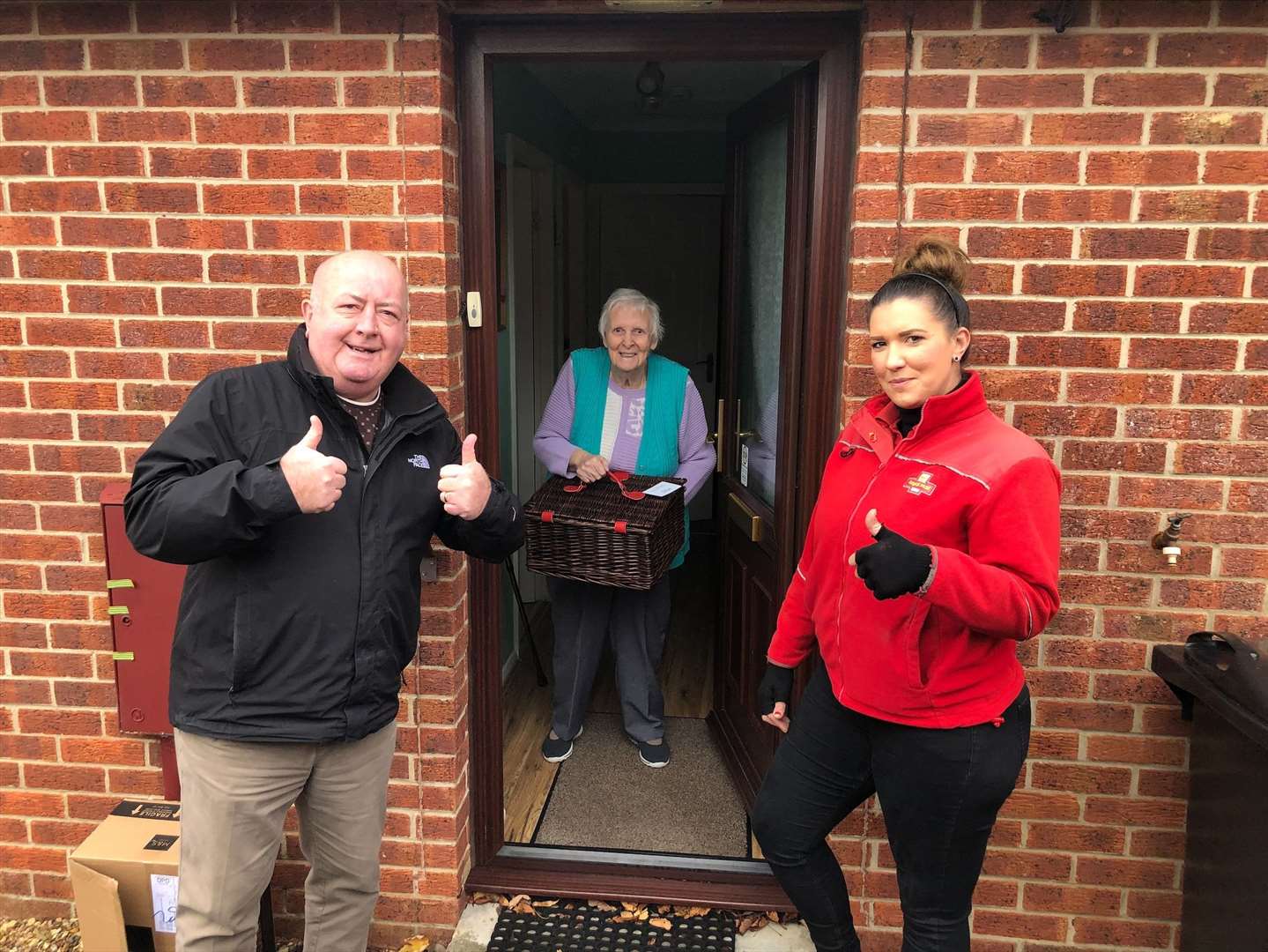 Rob Dixon and Vera Hall with the Postal worker who nominated Vera (53534129)