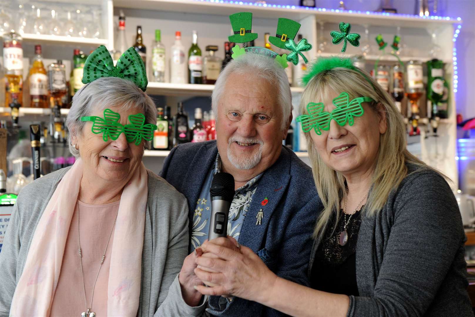 Babs, Barney and Jillie get in the spirit. PHOTO: CHRIS LOWNDES
